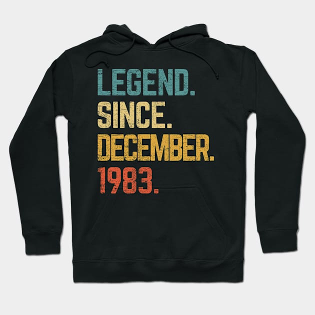 38th Birthday Gift 38 Year Old Legend Since December 1983 Hoodie by tabaojohnny